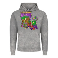 Cloud Rock mardi gras louisiana map Vintage Hoodie - MaliasSmallBusiness