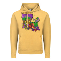 Vintage Mustard mardi gras louisiana map Vintage Hoodie - MaliasSmallBusiness