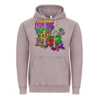 Vintage Zinc mardi gras louisiana map Vintage Hoodie - MaliasSmallBusiness