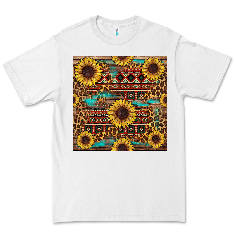 Sunflower And Leopard Seamless Pattern Premium Tee by BundleAndBundleShop | Teevron