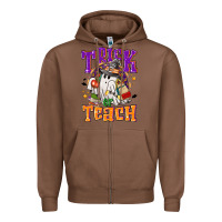 Chestnut trick or teach halloween Zipper Hoodie - NancyCooperArtShop