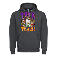 Smoke trick or teach halloween Zipper Hoodie - NancyCooperArtShop