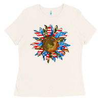 Bone sunflower front Ladies Tee - AdoDesignShop