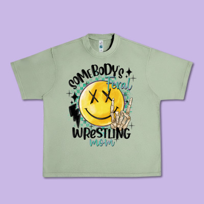 Somebody's Feral Wrestling Mom Urban Heavy Tee Designed By Maliassmallbusiness
