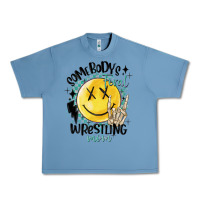 Pebble Blue somebody's feral wrestling mom Urban Heavy Tee - MaliasSmallBusiness