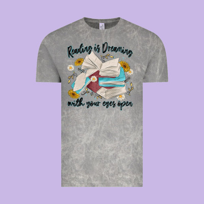 Reading Is Dreaming With Your Eyes Open Vintage Tee Designed By Maliassmallbusiness