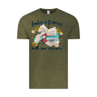 Vintage Olive reading is dreaming with your eyes open Vintage Tee - MaliasSmallBusiness