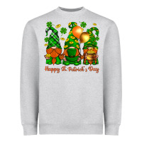 Heather Grey happy st. patricks day with gnomies Heavyweight Sweatshirt - BundleAndBundleShop