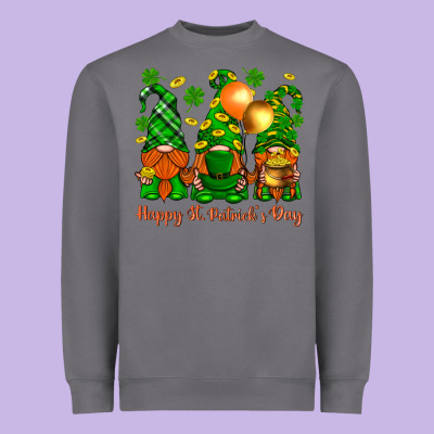 Happy St. Patricks Day With Gnomies Heavyweight Sweatshirt Designed By Bundleandbundleshop