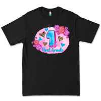 Black back to school flowers first grade 3200x2400 Premium Tee - AdoDesignShop