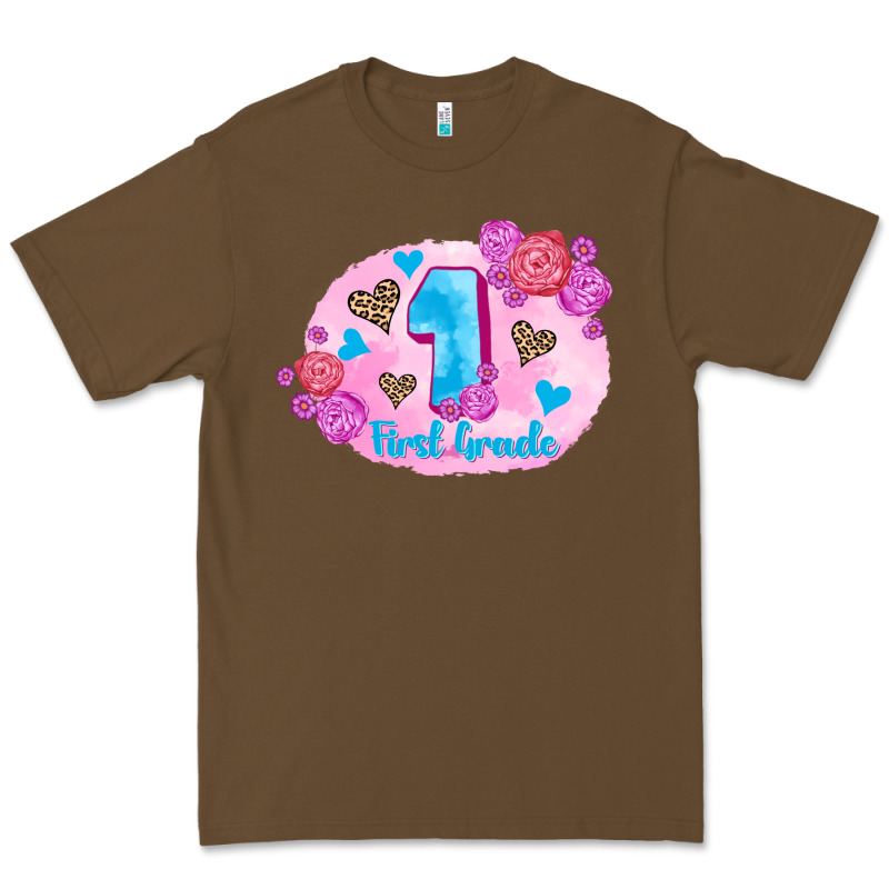 Back To School Flowers First Grade 3200x2400 Premium Tee by AdoDesignShop | Teevron