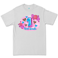 Dove Grey back to school flowers first grade 3200x2400 Premium Tee - AdoDesignShop