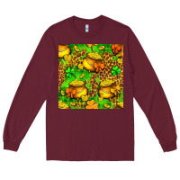 Burgundy St. Patrick's pot of gold seamless pattern Long Sleeve Tee - BundleAndBundleShop
