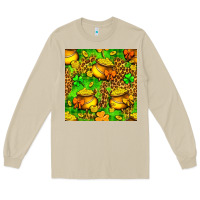 Mushroom St. Patrick's pot of gold seamless pattern Long Sleeve Tee - BundleAndBundleShop