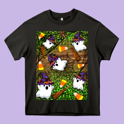 Halloween Ghost Heavy Core Tee Designed By Artiststas