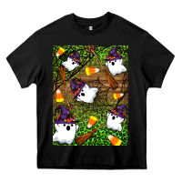 Black Halloween ghost Heavy Core Tee - Artiststas