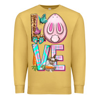 Antique Gold Love Rabbit Easter Day Premium Sweatshirt - HowdyJamesFarm
