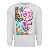 Dove Grey Love Rabbit Easter Day Premium Sweatshirt - HowdyJamesFarm