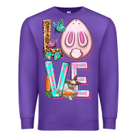 Purple Love Rabbit Easter Day Premium Sweatshirt - HowdyJamesFarm
