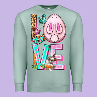 Love Rabbit Easter Day Premium Sweatshirt Designed By Howdyjamesfarm