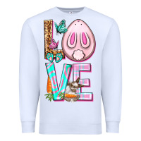 White Love Rabbit Easter Day Premium Sweatshirt - HowdyJamesFarm