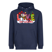Navy love christmas snowman Heavyweight Hoodie - CowGirlArtShop