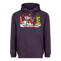 Love Christmas Snowman Heavyweight Hoodie | Teevron