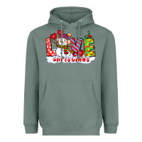 Sage love christmas snowman Heavyweight Hoodie - CowGirlArtShop