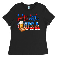 Black party in the usa Ladies Tee - AdoDesignShop