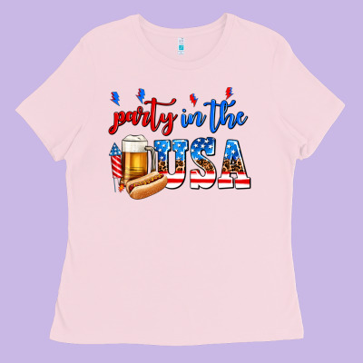 Party In The Usa Ladies Tee Designed By Adodesignshop