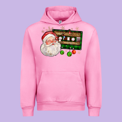 Santa Cassette Urban Hoodie Designed By Fadigitalartstudio