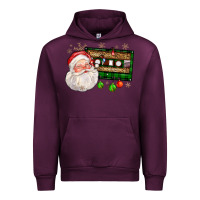 Mauve Wine santa cassette Urban Hoodie - FaDigitalArtStudio