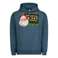 Pigment Midnight Navy santa cassette Urban Hoodie - FaDigitalArtStudio
