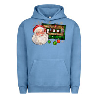 Pigment Pebble Blue santa cassette Urban Hoodie - FaDigitalArtStudio