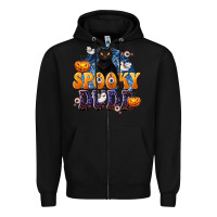 Black Spooky Dude Zipper Hoodie - texasbilliewilder