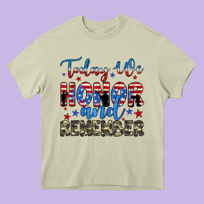 Today We Honor And Remember Heavy Core Tee Designed By Jahusdesignshop