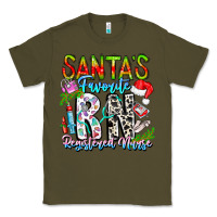 Army Green Santa's Favorite RN Registered Nurse Classic Tee - CowhideDigitalArt