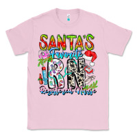 Bubblegum Pink Santa's Favorite RN Registered Nurse Classic Tee - CowhideDigitalArt