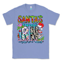 Colony Blue Santa's Favorite RN Registered Nurse Classic Tee - CowhideDigitalArt