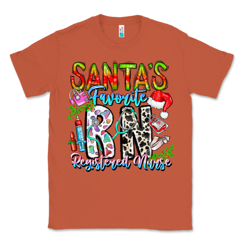 Santa's Favorite Rn Registered Nurse Classic Tee by CowhideDigitalArt | Teevron