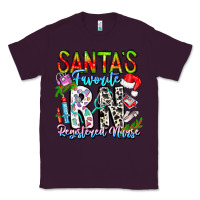 Plum Santa's Favorite RN Registered Nurse Classic Tee - CowhideDigitalArt
