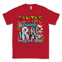 Red Santa's Favorite RN Registered Nurse Classic Tee - CowhideDigitalArt
