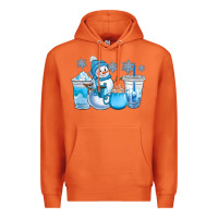 Carrot winter snowman coffee cups Premium Hoodie - CowGirlArtShop