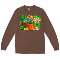 Chestnut St. Patricks Day Coffee Cups Long Sleeve Tee - BundleAndBundleShop