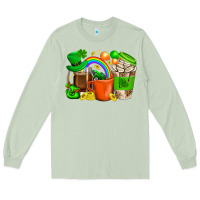 Matcha St. Patricks Day Coffee Cups Long Sleeve Tee - BundleAndBundleShop