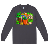 Smoke St. Patricks Day Coffee Cups Long Sleeve Tee - BundleAndBundleShop