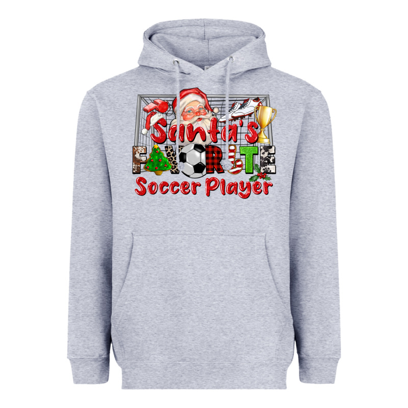 Santas Favorite Soccer Player Heavyweight Hoodie by CowGirlArtShop | Teevron