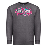 Charcoal Heather Cancer survivor Cancer Awareness Premium Sweatshirt - HowdyJamesFarm