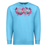 Ocean Blue Cancer survivor Cancer Awareness Premium Sweatshirt - HowdyJamesFarm