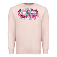 Pale Pink Cancer survivor Cancer Awareness Premium Sweatshirt - HowdyJamesFarm